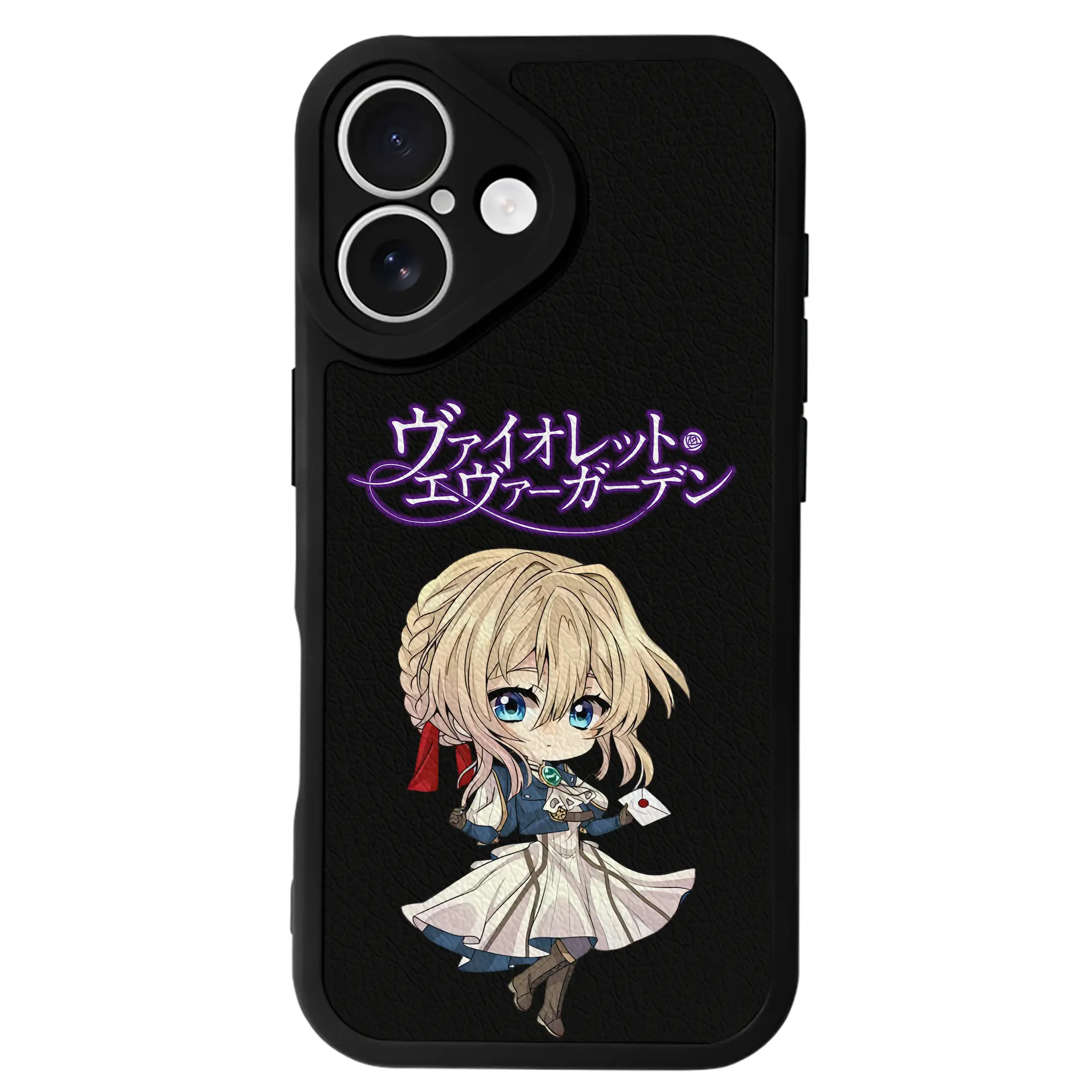 ヴァイオレット・エヴァーガーデン グッズ,ヴァイオレット・エヴァーガーデン - IPhone 16シリーズ対応 ・ シリコンスマホケース ・ レザー調 ・ 高精度フィット ・ 耐衝撃 ・ ワイヤレス充電対応 ・ 精密カット